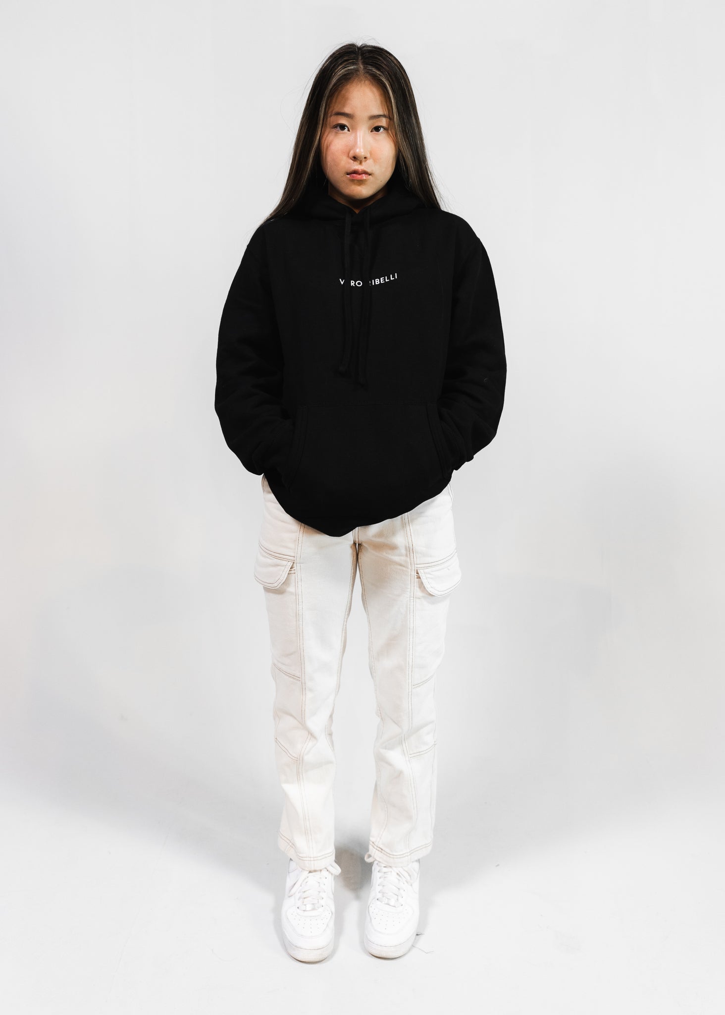 WOMEN'S COAL BLACK HOODIE