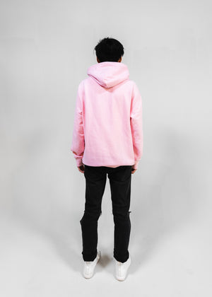 Men's Pink hoodie with logo