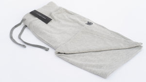 GREY EMBOSSED LOGO JOGGER SHORTS